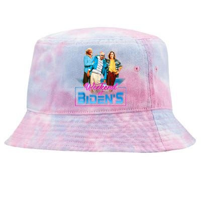 Weekend At BidenS Funny Meme Tie-Dyed Bucket Hat