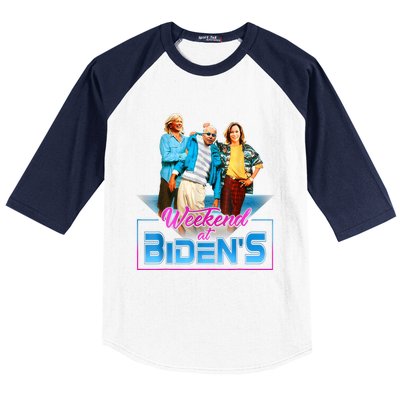 Weekend At BidenS Funny Meme Baseball Sleeve Shirt