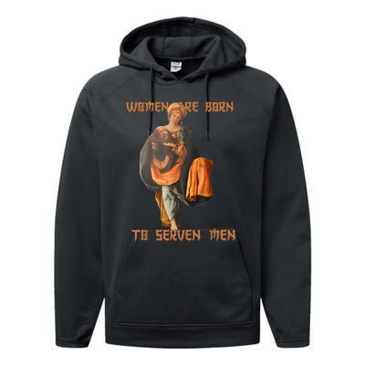 Women Are Born To Serve Donald Trump Performance Fleece Hoodie