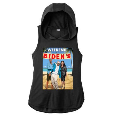 Weekend At Bidens Weekend At Bidens Ladies PosiCharge Tri-Blend Wicking Draft Hoodie Tank