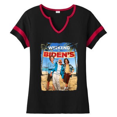 Weekend At Bidens Funny Ladies Halftime Notch Neck Tee