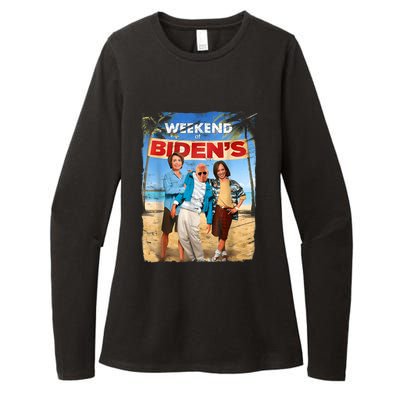 Weekend At Bidens Funny Womens CVC Long Sleeve Shirt