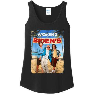 Weekend At Bidens Funny Ladies Essential Tank