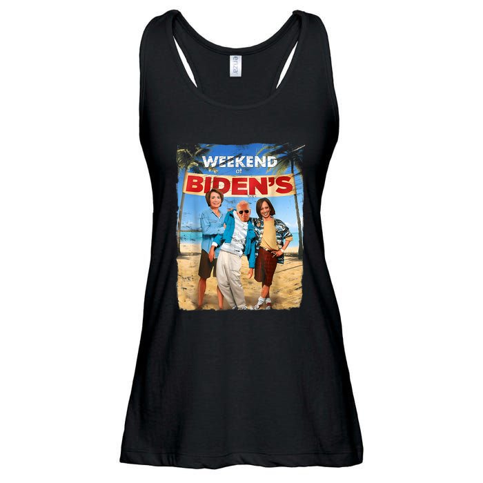 Weekend At Bidens Funny Ladies Essential Flowy Tank