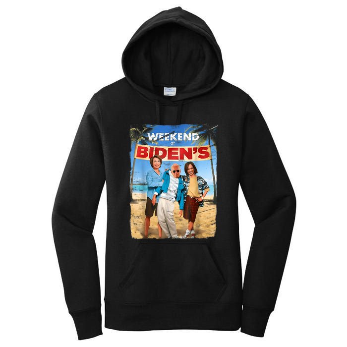 Weekend At Bidens Funny Women's Pullover Hoodie