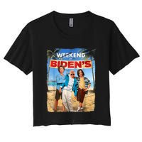 Weekend At Bidens Funny Women's Crop Top Tee