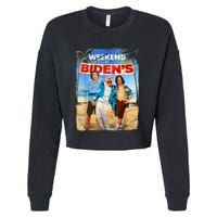 Weekend At Bidens Funny Cropped Pullover Crew