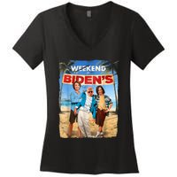 Weekend At Bidens Funny Women's V-Neck T-Shirt