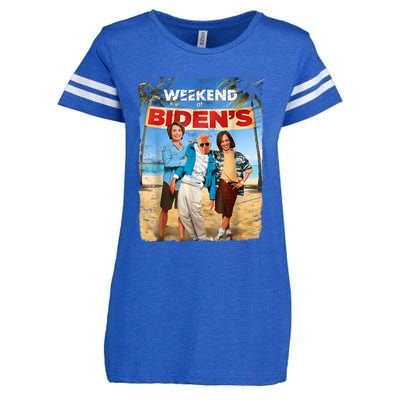 Weekend At Bidens Funny Enza Ladies Jersey Football T-Shirt