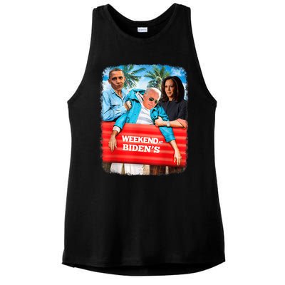 Weekend At Bidens Funny President 2024 Vote Ladies PosiCharge Tri-Blend Wicking Tank