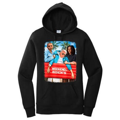 Weekend At Bidens Funny President 2024 Vote Women's Pullover Hoodie