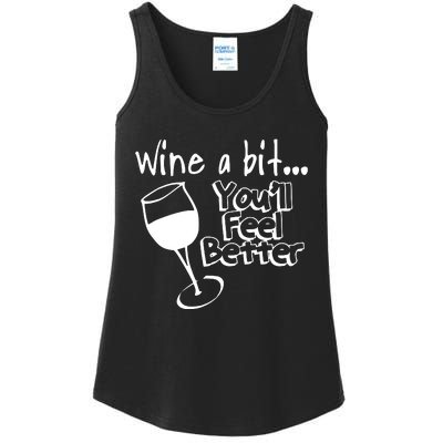 Wine A Bit YouLl Feel Better Ladies Essential Tank