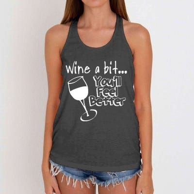 Wine A Bit YouLl Feel Better Women's Knotted Racerback Tank