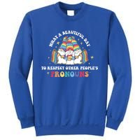 What A Beautiful Day To Respect Other Peoples Pronouns Great Gift Sweatshirt