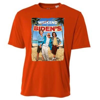 Weekend At Bidens Funny Joe Biden President Democrat Cooling Performance Crew T-Shirt