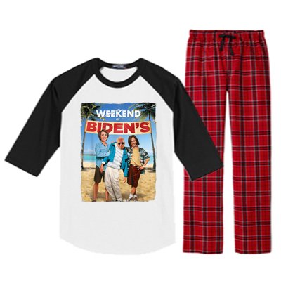 Weekend At Bidens Funny Joe Biden President Democrat Raglan Sleeve Pajama Set