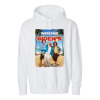 Weekend At Bidens Funny Joe Biden President Democrat Garment-Dyed Fleece Hoodie