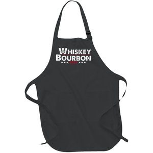 Whiskey And Bourbon 24 Whiskey Lovers Drinker Election 2024 Full-Length Apron With Pockets