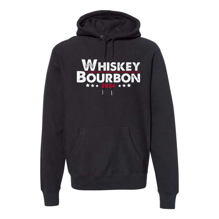 Whiskey And Bourbon 24 Whiskey Lovers Drinker Election 2024 Premium Hoodie