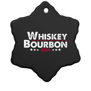 Whiskey And Bourbon 24 Whiskey Lovers Drinker Election 2024 Ceramic Star Ornament