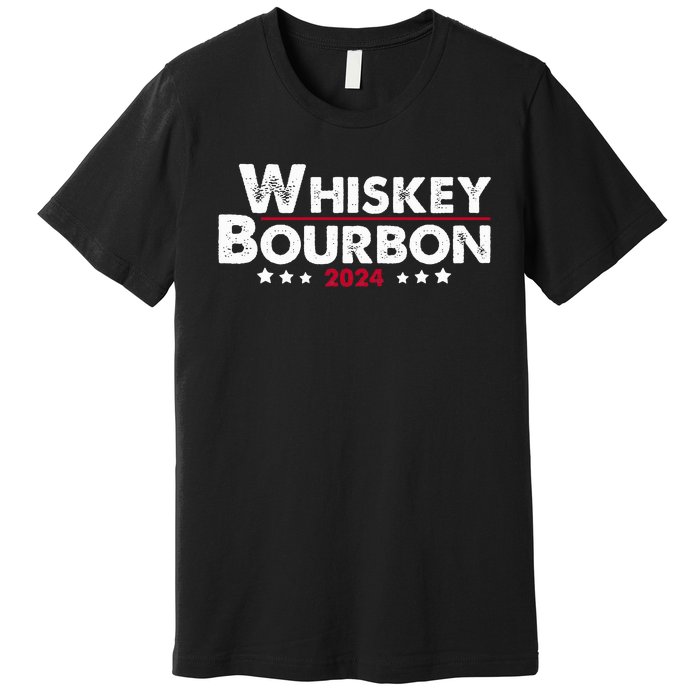 Whiskey And Bourbon 24 Whiskey Lovers Drinker Election 2024 Premium T-Shirt