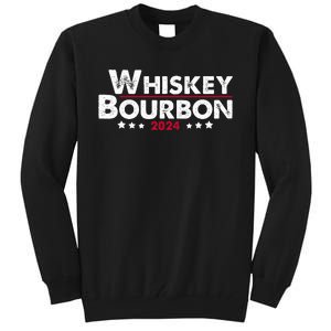 Whiskey And Bourbon 24 Whiskey Lovers Drinker Election 2024 Tall Sweatshirt