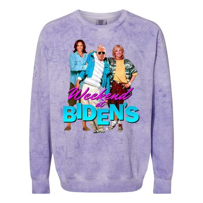 Weekend At Biden's Colorblast Crewneck Sweatshirt