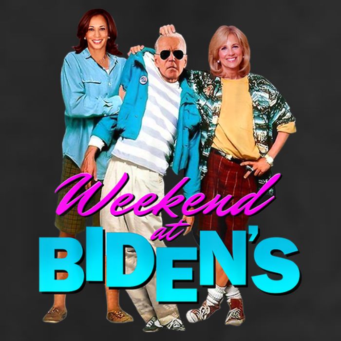 Weekend At Biden's 7 Panel Mesh Trucker Snapback Hat