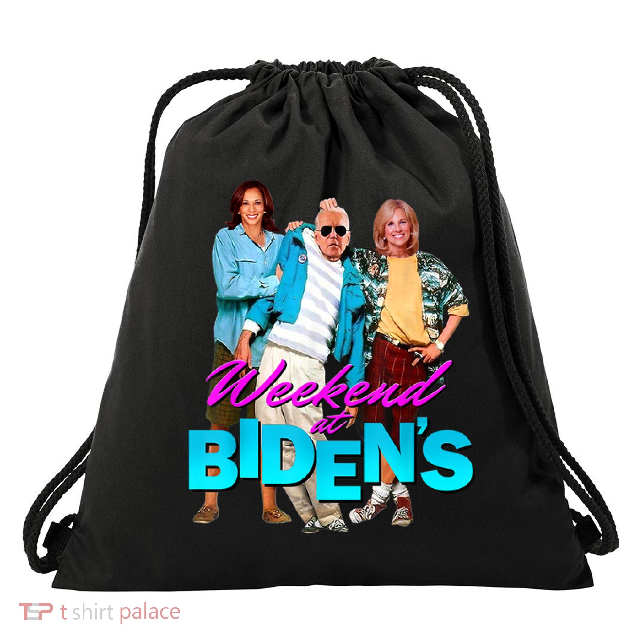 Weekend At Biden's Drawstring Bag