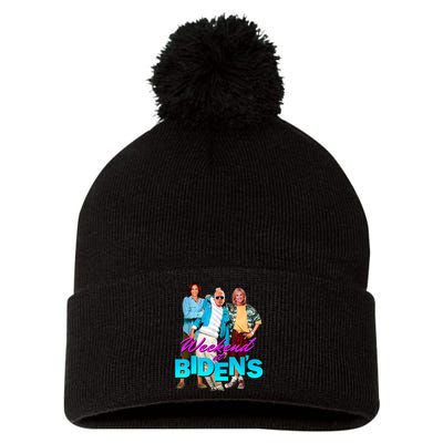 Weekend At Biden's Pom Pom 12in Knit Beanie