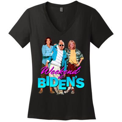 Weekend At Biden's Women's V-Neck T-Shirt