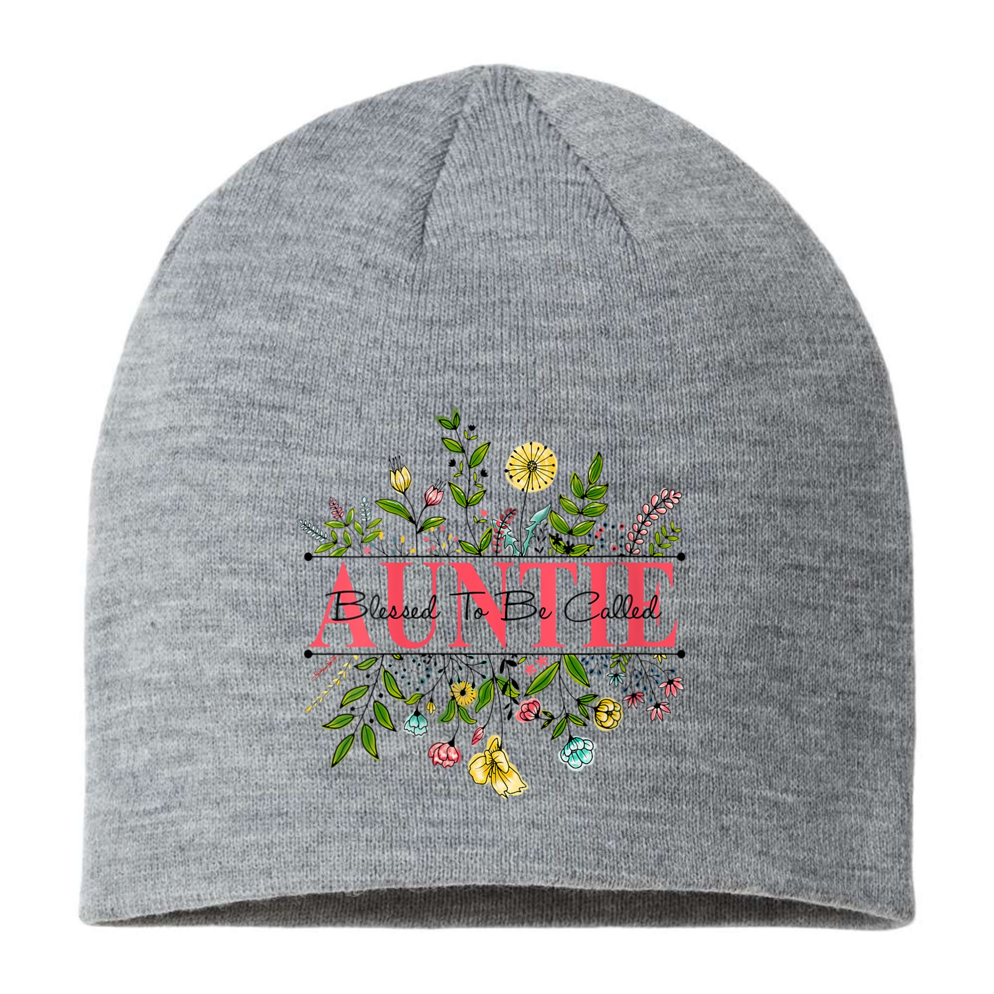 Wildflower Auntie Blessed To Be Called Auntie Sustainable Beanie
