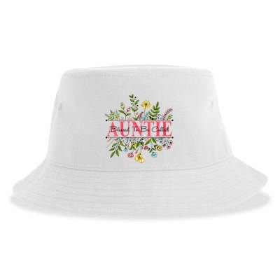 Wildflower Auntie Blessed To Be Called Auntie Sustainable Bucket Hat