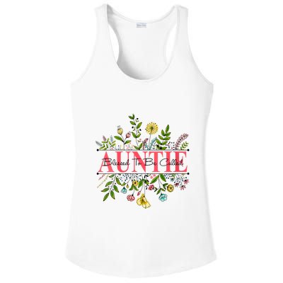 Wildflower Auntie Blessed To Be Called Auntie Ladies PosiCharge Competitor Racerback Tank