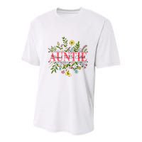 Wildflower Auntie Blessed To Be Called Auntie Youth Performance Sprint T-Shirt