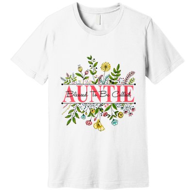 Wildflower Auntie Blessed To Be Called Auntie Premium T-Shirt