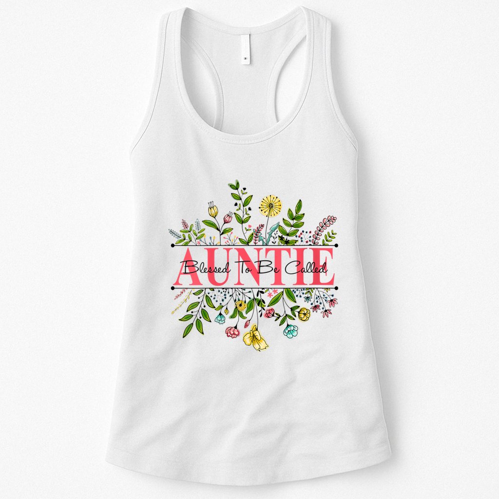 Wildflower Auntie Blessed To Be Called Auntie Womens Tank Top
