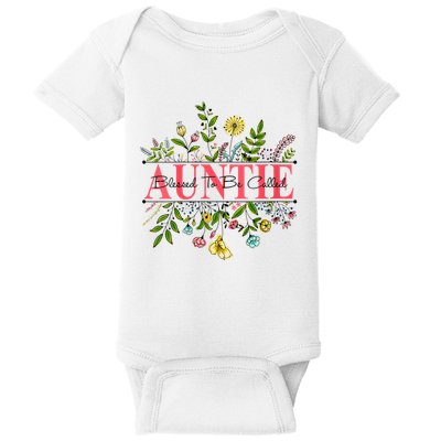 Wildflower Auntie Blessed To Be Called Auntie Baby Bodysuit