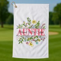 Wildflower Auntie Blessed To Be Called Auntie Golf Towel