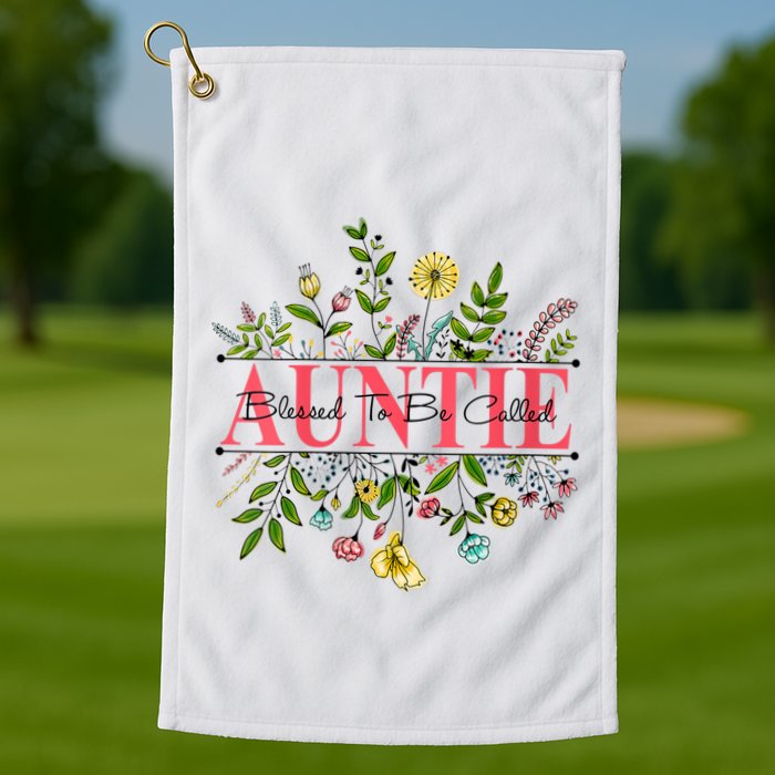 Wildflower Auntie Blessed To Be Called Auntie Golf Towel