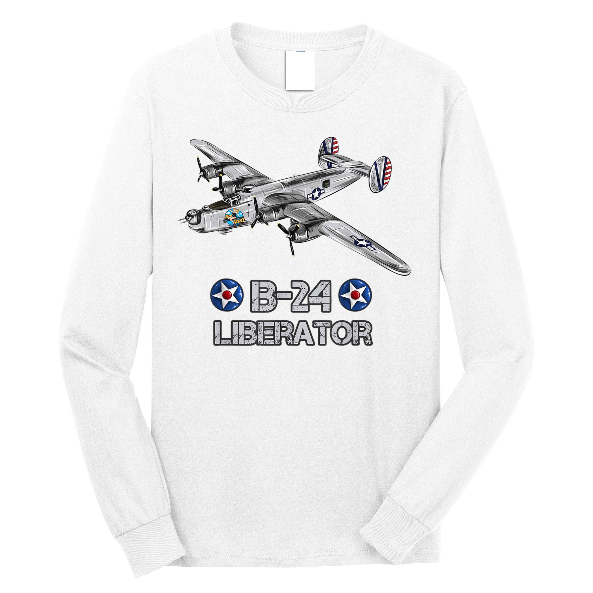 WW2 Aviation B24 Liberator American Heavy Bomber Gift Long Sleeve Shirt