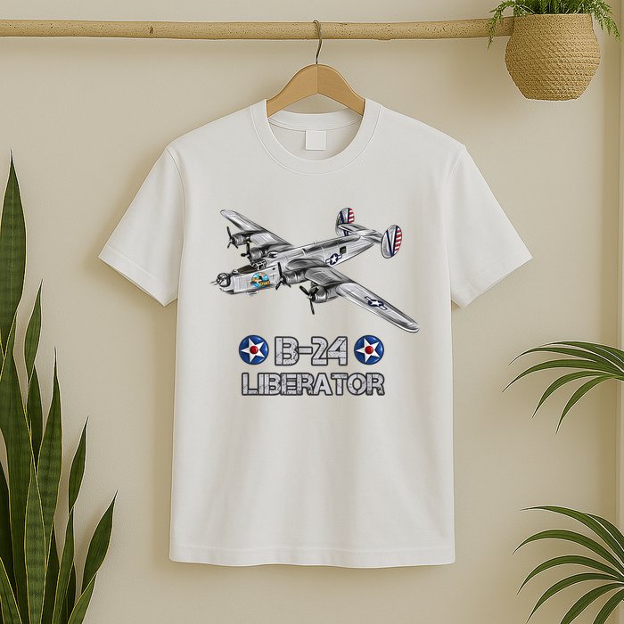 WW2 Aviation B24 Liberator American Heavy Bomber Gift T-Shirt