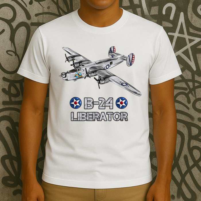 WW2 Aviation B24 Liberator American Heavy Bomber Gift T-Shirt