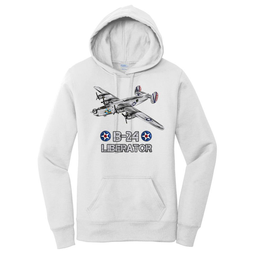 WW2 Aviation B24 Liberator American Heavy Bomber Gift Women's Pullover Hoodie