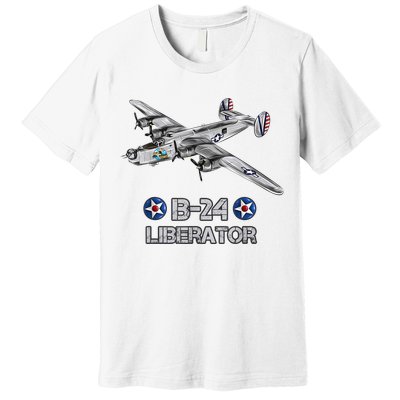 WW2 Aviation B24 Liberator American Heavy Bomber Gift Premium T-Shirt
