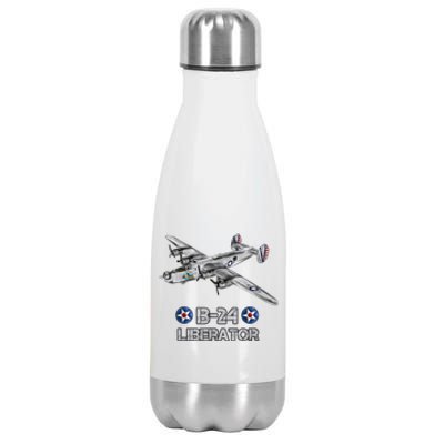 WW2 Aviation B24 Liberator American Heavy Bomber Gift Stainless Steel Insulated Water Bottle