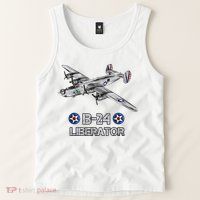 WW2 Aviation B24 Liberator American Heavy Bomber Gift Tank Top