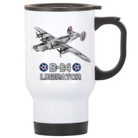 WW2 Aviation B24 Liberator American Heavy Bomber Gift Stainless Steel Travel Mug