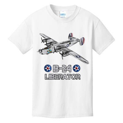 WW2 Aviation B24 Liberator American Heavy Bomber Gift Kids T-Shirt