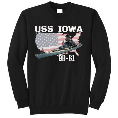 WW2 American Battleship USS Iowa Warship BB 61 Veterans Sweatshirt